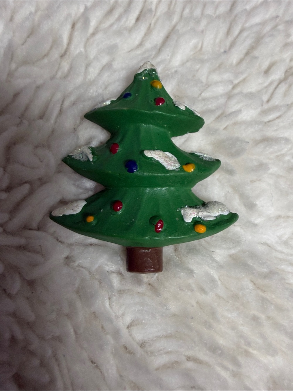 Festive Green Christmas Tree Brooch Pin - Unbranded